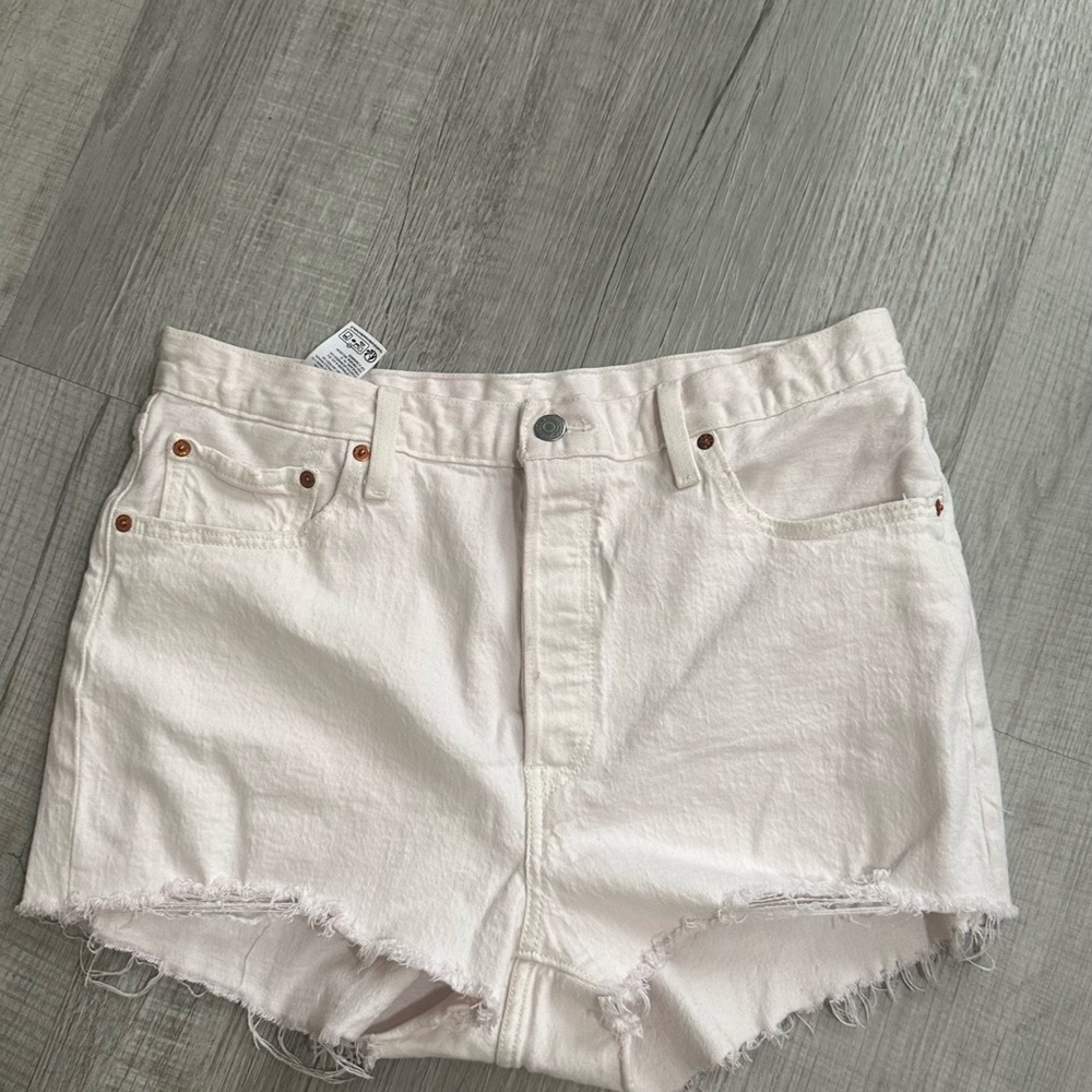 Women's White Denim Shorts
